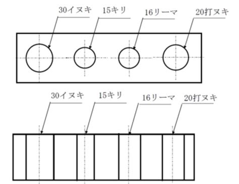 穴形|【機械製図道場・初級編】穴の表示方法を習得！穴寸法・穴深さ。